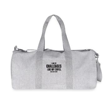 Challenges Like My Coffee Boulderer - Recycled Canvas Sports Bag by Stanley/Stella - heather grey - Front