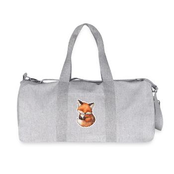 Fox - Recycled Canvas Sports Bag by Stanley/Stella - heather grey - Front