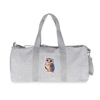 Eule - Recycelte Canvas-Sporttasche von Stanley/Stella - Grau meliert - Vorne