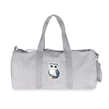 Eule - Recycelte Canvas-Sporttasche von Stanley/Stella - Grau meliert - Vorne