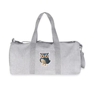 Eule - Recycelte Canvas-Sporttasche von Stanley/Stella - Grau meliert - Vorne