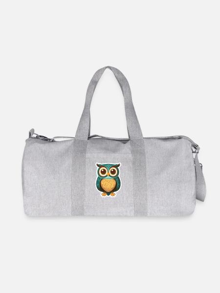 Eule - Recycelte Canvas-Sporttasche von Stanley/Stella - Grau meliert