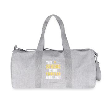 Retired Car Mechanic Forever Out Humor Pride - Recycled Canvas Sports Bag by Stanley/Stella - heather grey - Front