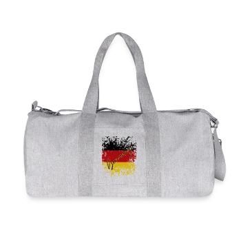 Drapeau allemand grunge, j’adore l’Allemagne - Sac de sport en toile recyclée Stanley/Stella - gris chiné - Devant