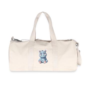 Hippopotamus - Recycled Canvas Sports Bag by Stanley/Stella - natural - Front