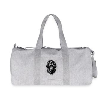 Stylish Gorilla with sunglasses - Recycled Canvas Sports Bag by Stanley/Stella - heather grey - Front