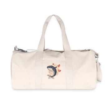 whale - Recycled Canvas Sports Bag by Stanley/Stella - natural - Front