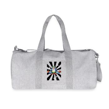 OM Yoga Grenouille Méditation - Sac de sport en toile recyclée Stanley/Stella - gris chiné - Devant