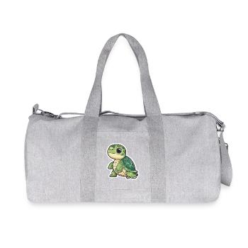 Turtle - Recycled Canvas Sports Bag by Stanley/Stella - heather grey - Front
