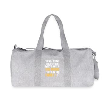 Don't Mess with Car Mechanic Tools or Family - Recycled Canvas Sports Bag by Stanley/Stella - heather grey - Front