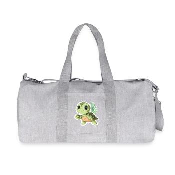 Turtle - Recycled Canvas Sports Bag by Stanley/Stella - heather grey - Front