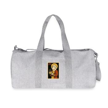 Gentle sheep with halo - Recycled Canvas Sports Bag by Stanley/Stella - heather grey - Front