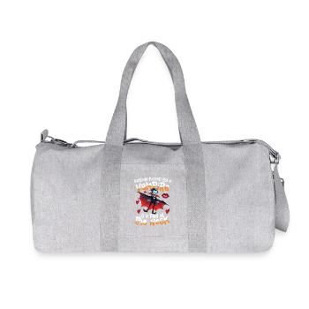 Vampire d’Halloween disant se faire embrasser par un - Sac de sport en toile recyclée Stanley/Stella - gris chiné - Devant