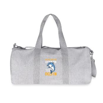Les dauphins sont mignons Motif « Je suis un dauphin mignon » - Sac de sport en toile recyclée Stanley/Stella - gris chiné - Devant