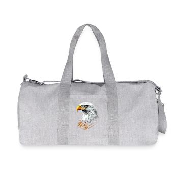 Aigle Pygargue à tête blanche Aigle royal Pygargue à queue blanche - Sac de sport en toile recyclée Stanley/Stella - gris chiné - Devant