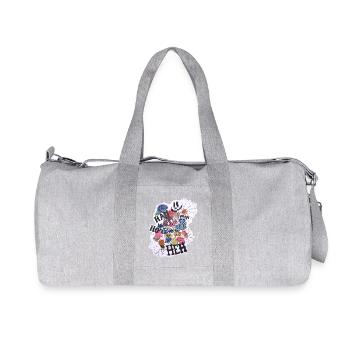 13 bd - Sac de sport en toile recyclée Stanley/Stella - gris chiné - Devant