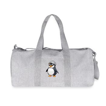 Cool Pingu mit Style - Recycelte Canvas-Sporttasche von Stanley/Stella - Grau meliert - Vorne
