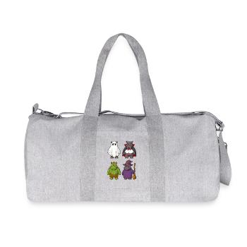 Hippopotame Fantôme Sorcière Zombie Halloween - Sac de sport en toile recyclée Stanley/Stella - gris chiné - Devant