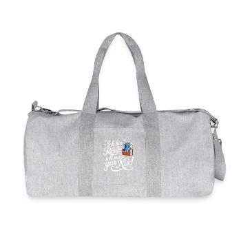  Ich Bin In Rente Ich Muss Gar Nix! Strandkorb - Recycelte Canvas-Sporttasche von Stanley/Stella - Grau meliert - Vorne