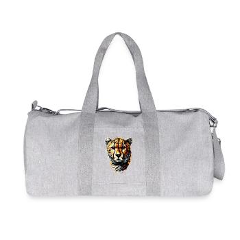 Cheetah Cheetah Big Cat Cat Lover Cheetah - Recycled Canvas Sports Bag by Stanley/Stella - heather grey - Front