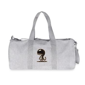 Conception mignonne de sweat à capuche de dinosaure extraterrestre - Sac de sport en toile recyclée Stanley/Stella - gris chiné - Devant