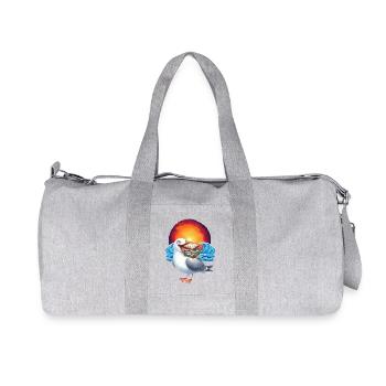 Maritime Seagull Seagulls Sandwich - Recycled Canvas Sports Bag by Stanley/Stella - heather grey - Front