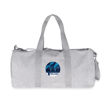 Finnland Aurora Skyline - Recycelte Canvas-Sporttasche von Stanley/Stella - Grau meliert - Vorne