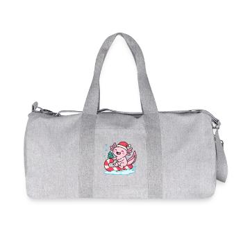 Axolotl avec canne à sucre Noël - Sac de sport en toile recyclée Stanley/Stella - gris chiné - Devant