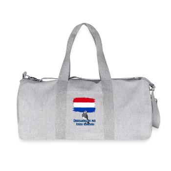 Stolz auf meine Guarani-Wurzeln - Recycelte Canvas-Sporttasche von Stanley/Stella - Grau meliert - Vorne