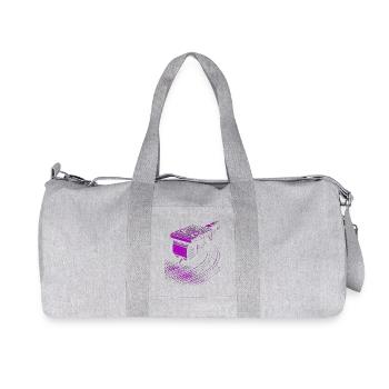 Platine vinyle violette Groove Platine vinyle violette audacieuse - Sac de sport en toile recyclée Stanley/Stella - gris chiné - Devant