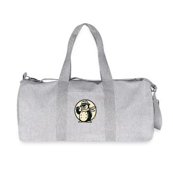 Manchot d’hiver avec chapeau et écharpe - Sac de sport en toile recyclée Stanley/Stella - gris chiné - Devant