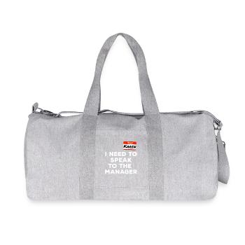 Karen Ich will den Manager sprechen Lustig - Recycelte Canvas-Sporttasche von Stanley/Stella - Grau meliert - Vorne