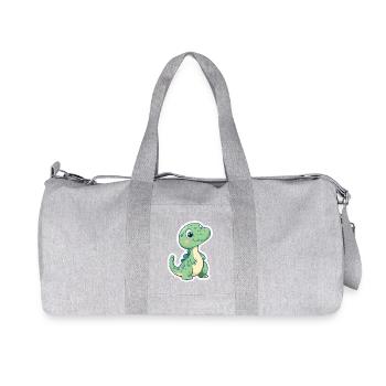 Dinosaure - Sac de sport en toile recyclée Stanley/Stella - gris chiné - Devant