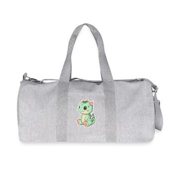 Dinosaure - Sac de sport en toile recyclée Stanley/Stella - gris chiné - Devant
