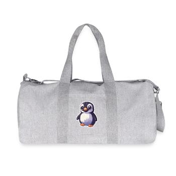 Penguin - Recycled Canvas Sports Bag by Stanley/Stella - heather grey - Front