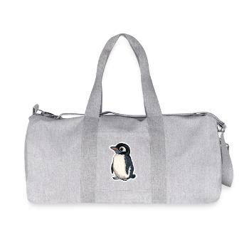 Penguin - Recycled Canvas Sports Bag by Stanley/Stella - heather grey - Front