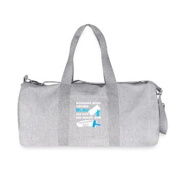 Drywall Drywall Drywall Fitter Saying - Recycled Canvas Sports Bag by Stanley/Stella - heather grey - Front
