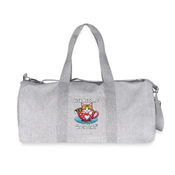 MERCREDI CHAT ET CELA SANS CHOCOLAT CHAUD - Sac de sport en toile recyclée Stanley/Stella - gris chiné - Devant