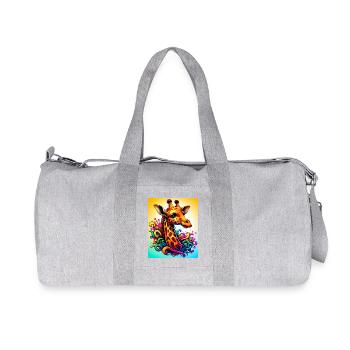 girafe - Sac de sport en toile recyclée Stanley/Stella - gris chiné - Devant