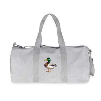 Ducks Duck - Recycled Canvas Sports Bag by Stanley/Stella - heather grey - Front