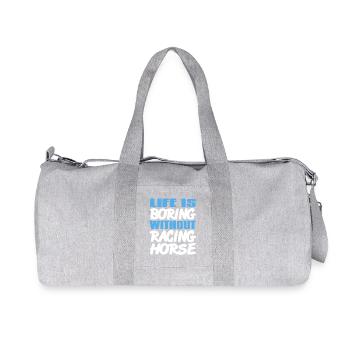 L’ennui prend fin quand il y a du plaisir dans les courses de chevaux - Sac de sport en toile recyclée Stanley/Stella - gris chiné - Devant