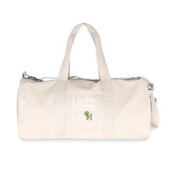 Love is sold out, we still have gin there - Recycled Canvas Sports Bag by Stanley/Stella - natural - Front