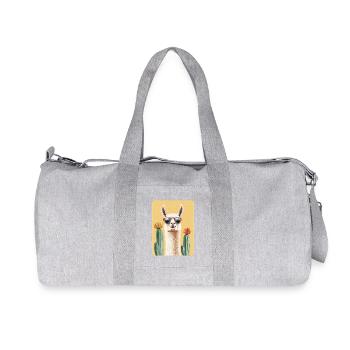 Lama - Recycelte Canvas-Sporttasche von Stanley/Stella - Grau meliert - Vorne