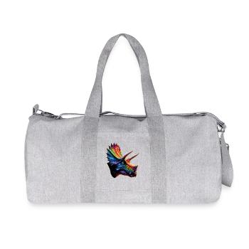 Triceratops Dinosaur Dinos Triceratops Dino - Recycled Canvas Sports Bag by Stanley/Stella - heather grey - Front