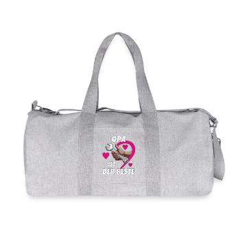 WRENCH HEART GRANDPA THE BEST - Recycled Canvas Sports Bag by Stanley/Stella - heather grey - Front