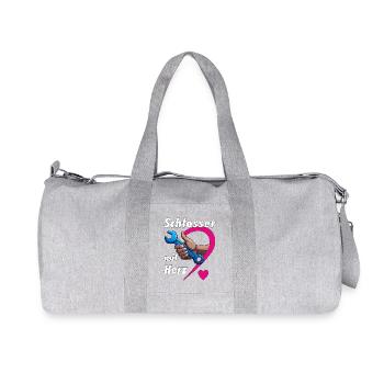 Locksmiths with HEART - Recycled Canvas Sports Bag by Stanley/Stella - heather grey - Front