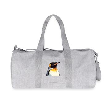 Penguins Penguin - Recycled Canvas Sports Bag by Stanley/Stella - heather grey - Front