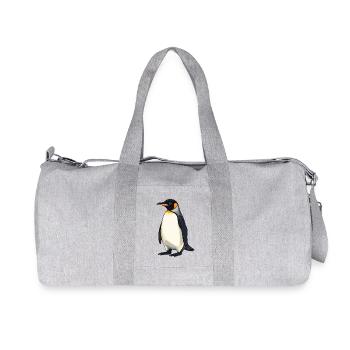 Penguins Penguin - Recycled Canvas Sports Bag by Stanley/Stella - heather grey - Front