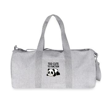 Panda Too Cute To Function - Recycelte Canvas-Sporttasche von Stanley/Stella - Grau meliert - Vorne