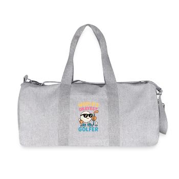 Lustiger Golfliebhaber Das okayste Golfer-Design der Welt - Recycelte Canvas-Sporttasche von Stanley/Stella - Grau meliert - Vorne